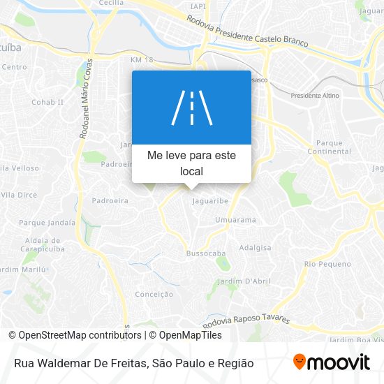 Rua Waldemar De Freitas mapa