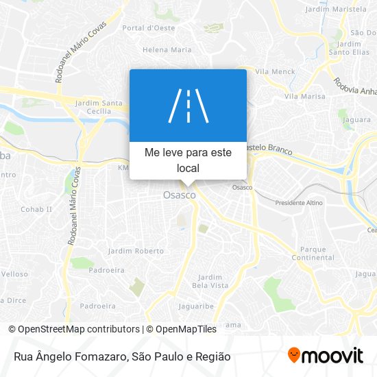 Rua Ângelo Fomazaro mapa