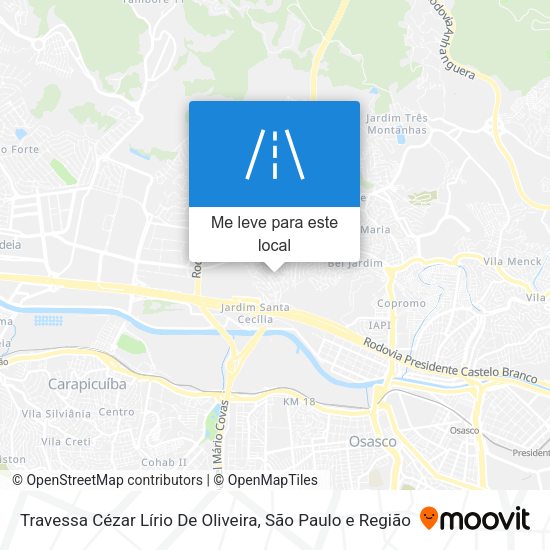 Travessa Cézar Lírio De Oliveira mapa