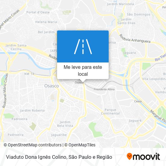 Viaduto Dona Ignês Colino mapa