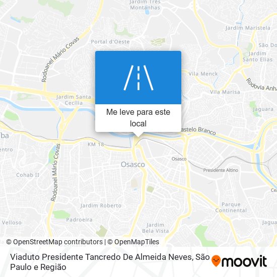 Viaduto Presidente Tancredo De Almeida Neves mapa