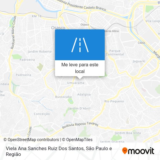 Viela Ana Sanches Ruiz Dos Santos mapa