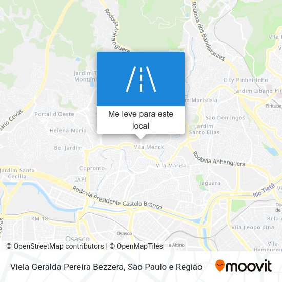 Viela Geralda Pereira Bezzera mapa