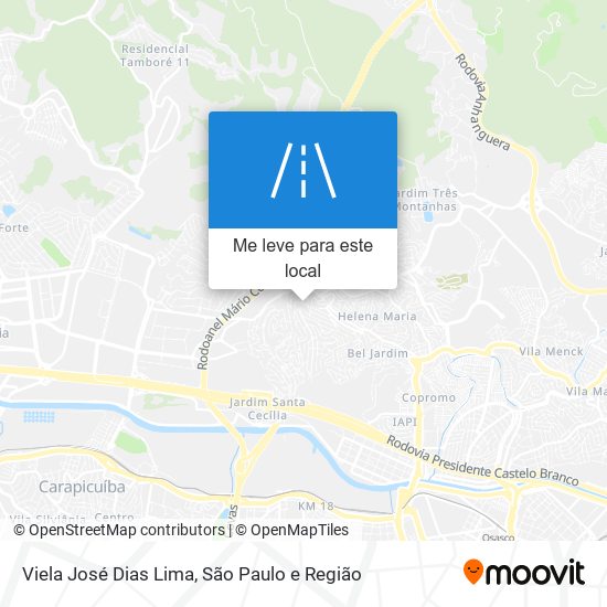 Viela José Dias Lima mapa