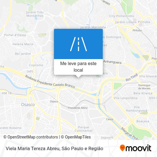 Viela Maria Tereza Abreu mapa