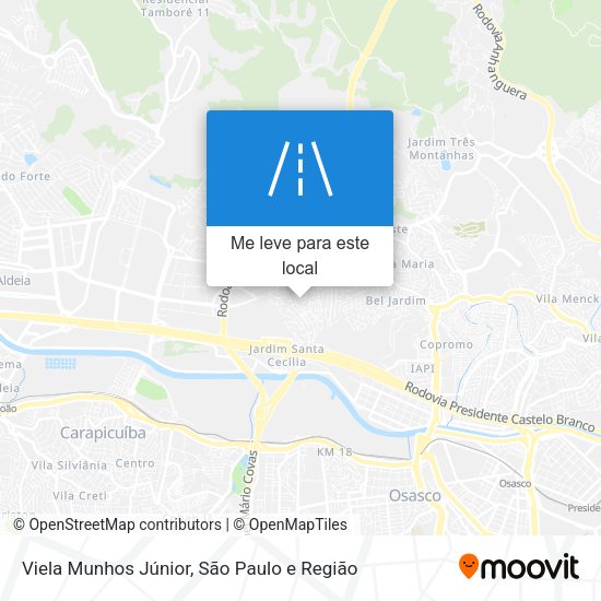 Viela Munhos Júnior mapa