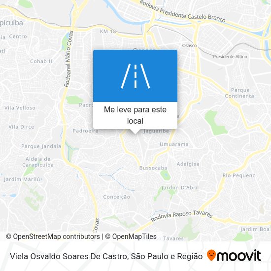Viela Osvaldo Soares De Castro mapa