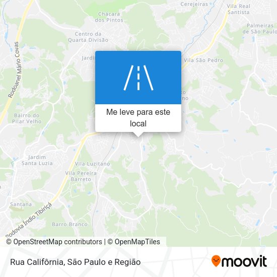 Rua Califôrnia mapa