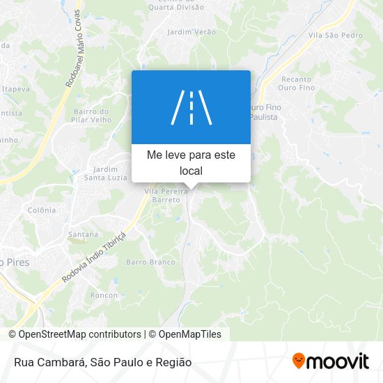 Rua Cambará mapa