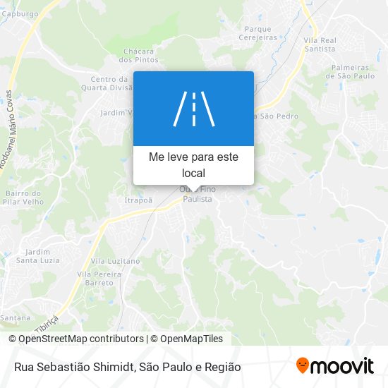 Rua Sebastião Shimidt mapa