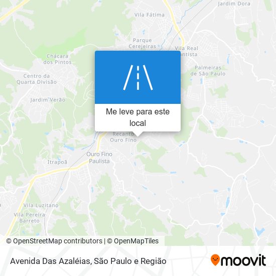 Avenida Das Azaléias mapa