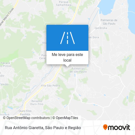 Rua Antônio Giaretta mapa