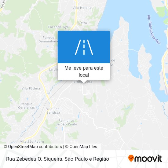 Rua Zebedeu O. Siqueira mapa