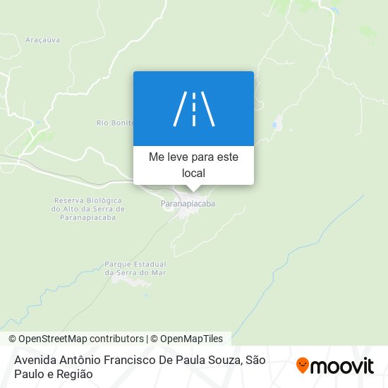 Avenida Antônio Francisco De Paula Souza mapa