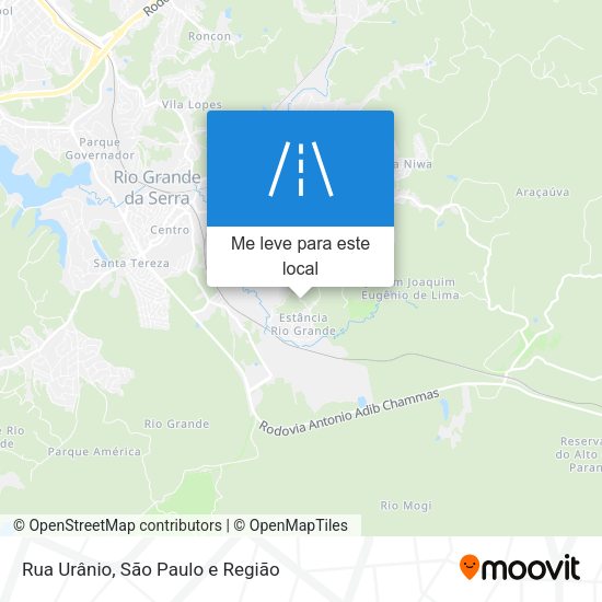 Rua Urânio mapa