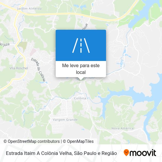 Estrada Itaim A Colônia Velha mapa