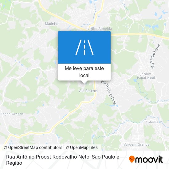 Rua Antônio Proost Rodovalho Neto mapa