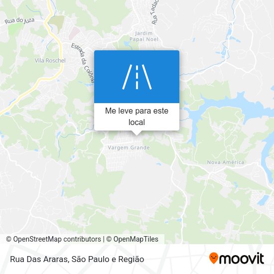 Rua Das Araras mapa