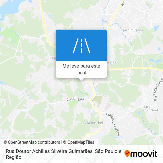 Rua Doutor Achilles Silveira Guimarães mapa