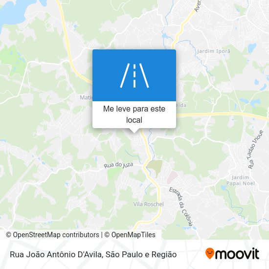 Rua João Antônio D'Avila mapa