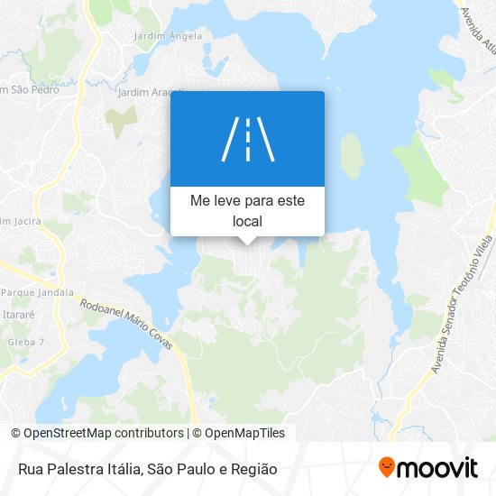 Rua Palestra Itália mapa