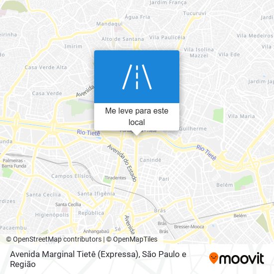 Avenida Marginal Tietê (Expressa) mapa