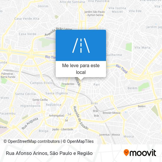 Rua Afonso Arinos mapa