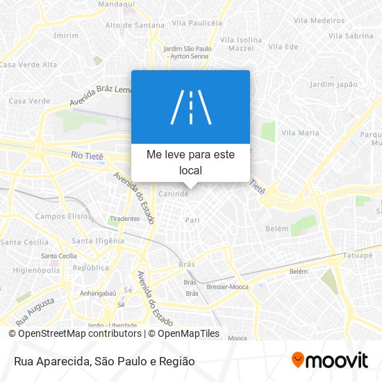 Rua Aparecida mapa