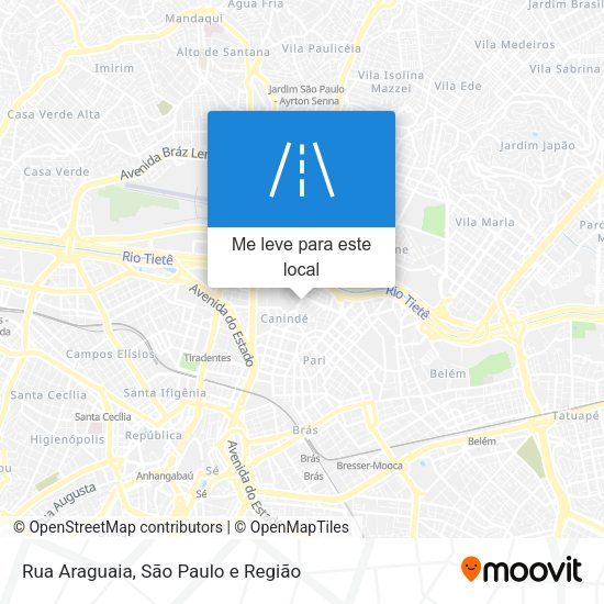 Rua Araguaia mapa