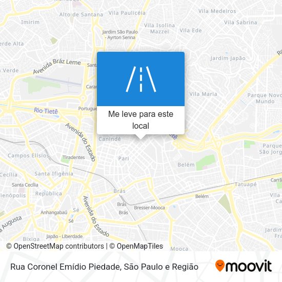 Rua Coronel Emídio Piedade mapa