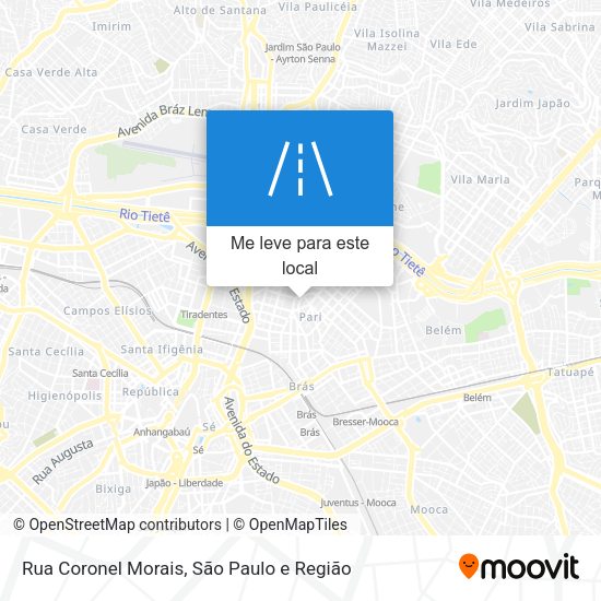 Rua Coronel Morais mapa