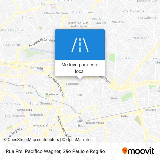 Rua Frei Pacífico Wagner mapa