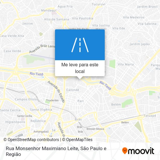 Rua Monsenhor Maximiano Leite mapa