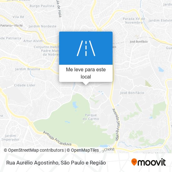 Rua Aurélio Agostinho mapa