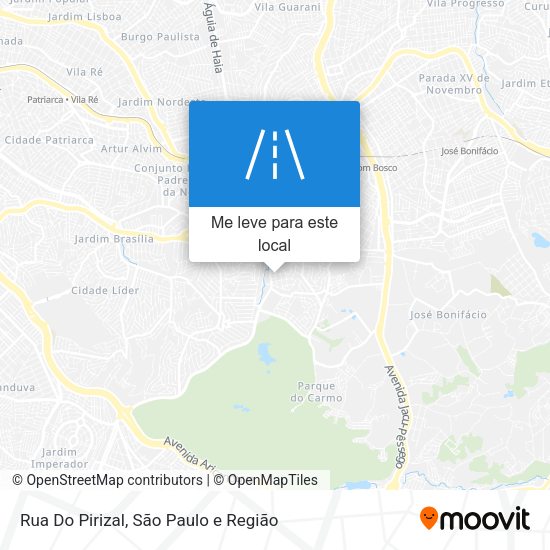 Rua Do Pirizal mapa