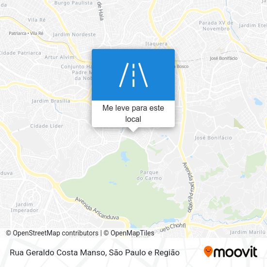 Rua Geraldo Costa Manso mapa