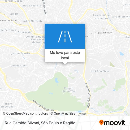 Rua Geraldo Silvani mapa