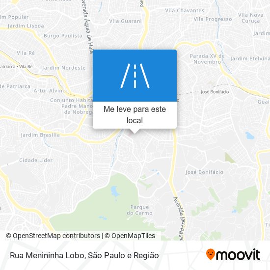 Rua Menininha Lobo mapa