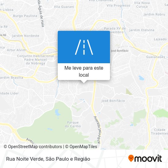 Rua Noite Verde mapa