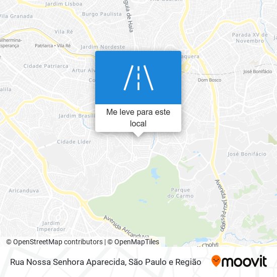 Rua Nossa Senhora Aparecida mapa