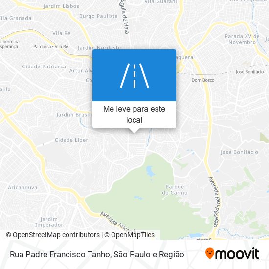 Rua Padre Francisco Tanho mapa