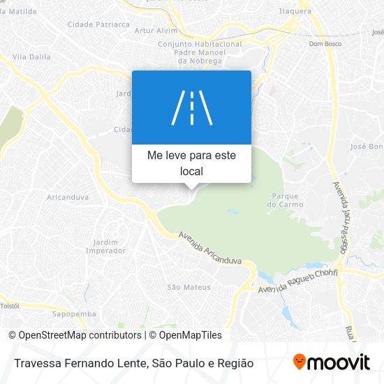 Travessa Fernando Lente mapa