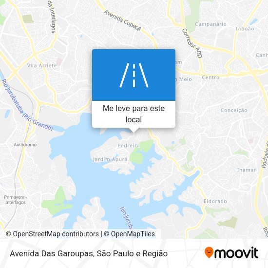 Avenida Das Garoupas mapa