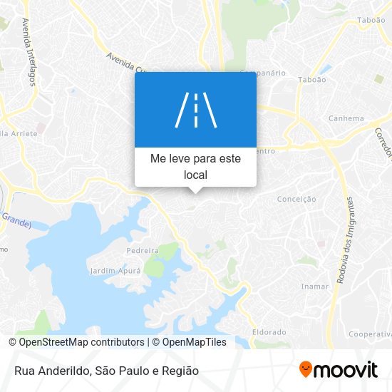 Rua Anderildo mapa