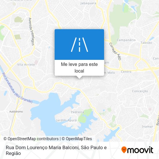 Rua Dom Lourenço Maria Balconi mapa