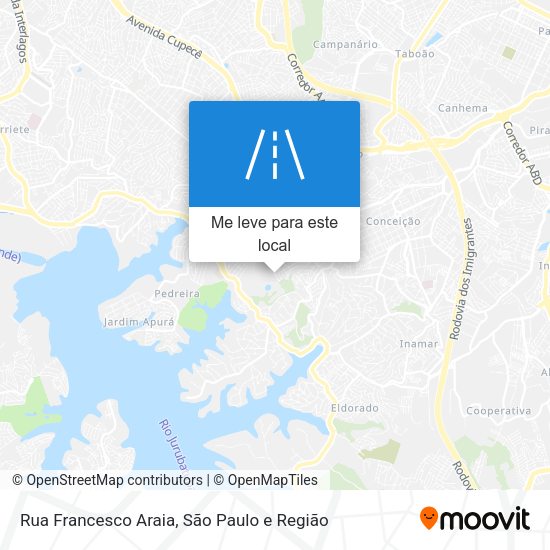 Rua Francesco Araia mapa