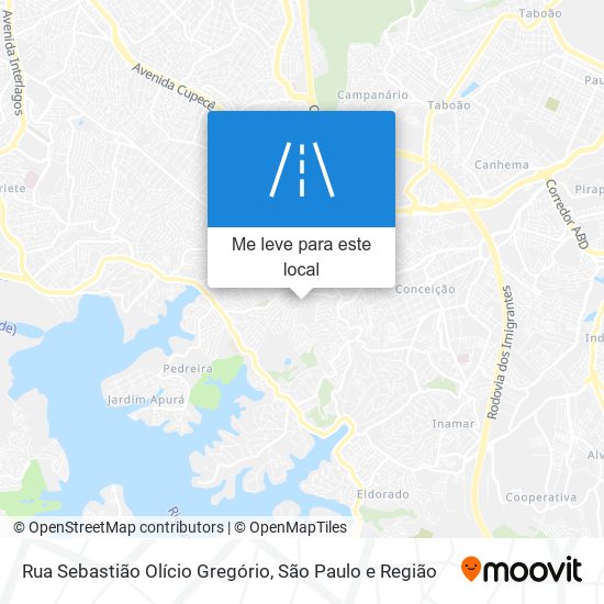 Rua Sebastião Olício Gregório mapa