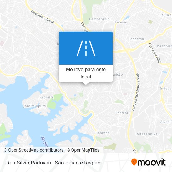 Rua Sílvio Padovani mapa