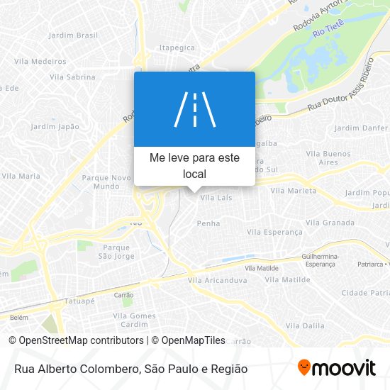 Rua Alberto Colombero mapa