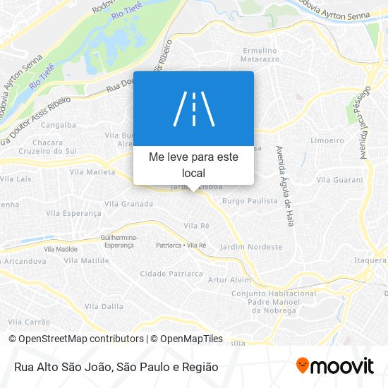 Rua Alto São João mapa